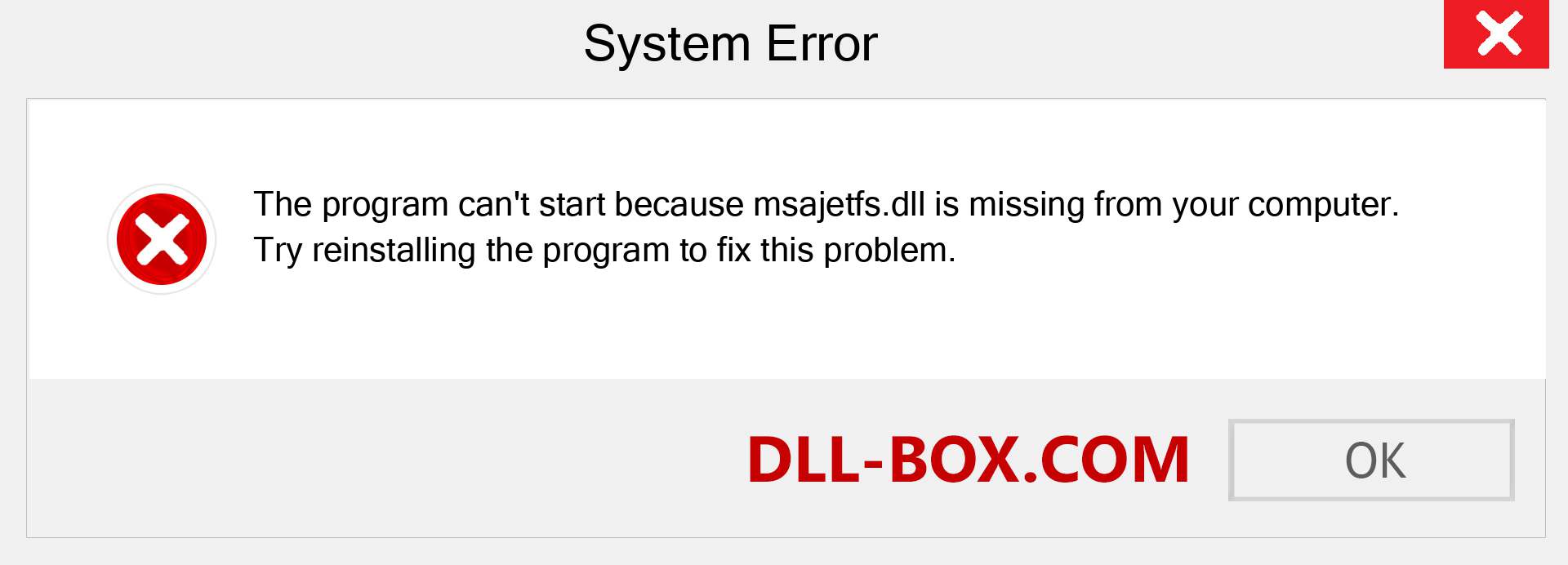  msajetfs.dll file is missing?. Download for Windows 7, 8, 10 - Fix  msajetfs dll Missing Error on Windows, photos, images